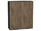 Шкаф верхний с 2-мя дверцами Флэт Brown Casella Oak 2S/Graphite 920*800*318