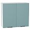 Шкаф верхний с 2-мя дверцами Флэт Grey-green In 2S/Белый 716*800*318