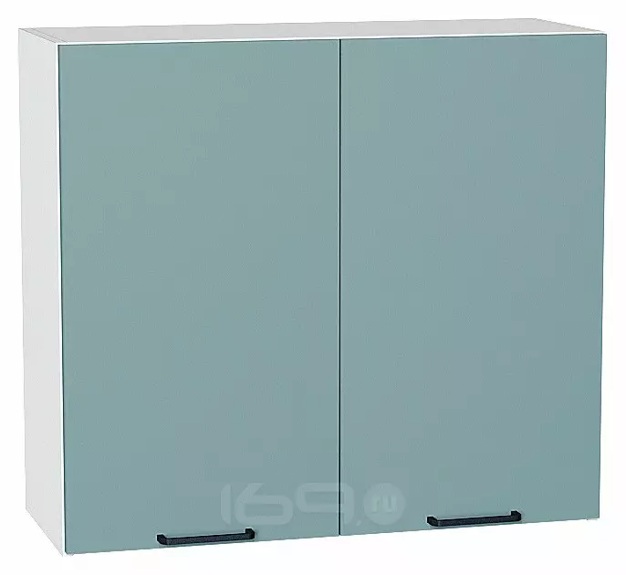 Шкаф верхний с 2-мя дверцами Флэт Grey-green In 2S/Белый 716*800*318