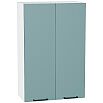 tumb 1 - Шкаф верхний с 2-мя дверцами Флэт Grey-green In 2S/Белый 920*600*318