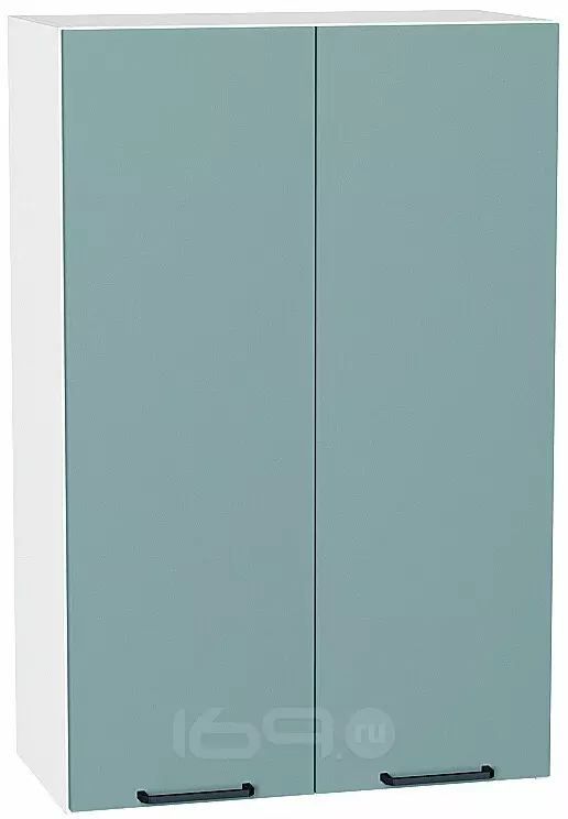 Шкаф верхний с 2-мя дверцами Флэт Grey-green In 2S/Белый 920*600*318