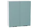 Шкаф верхний с 2-мя дверцами Флэт Grey-green In 2S/Белый 920*800*318