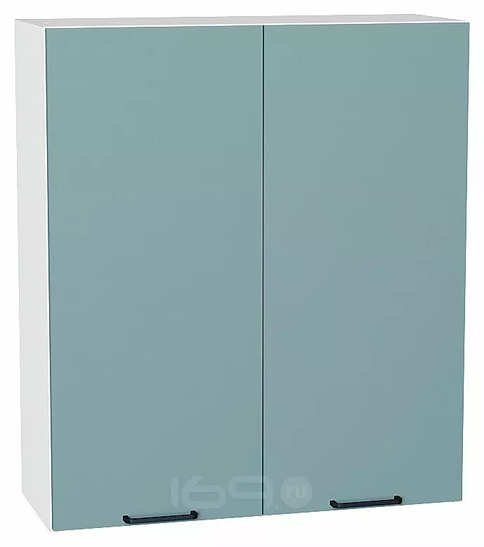 Шкаф верхний с 2-мя дверцами Флэт Grey-green In 2S/Белый 920*800*318