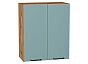 Шкаф верхний с 2-мя дверцами Флэт Grey-green In 2S/Дуб Вотан 716*600*318