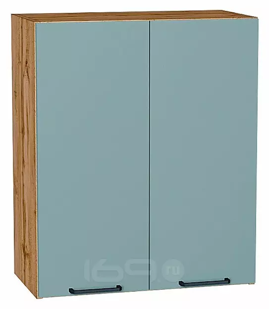 Шкаф верхний с 2-мя дверцами Флэт Grey-green In 2S/Дуб Вотан 716*600*318