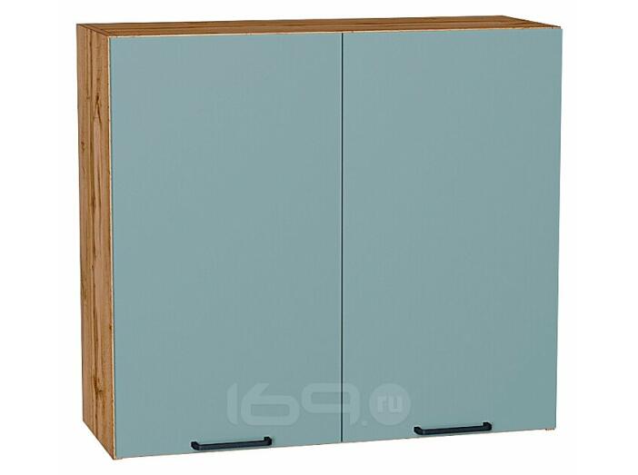 Шкаф верхний с 2-мя дверцами Флэт Grey-green In 2S/Дуб Вотан 716*800*318