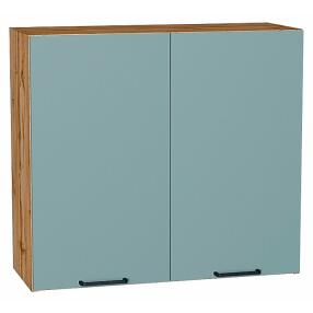 Шкаф верхний с 2-мя дверцами Флэт Grey-green In 2S/Дуб Вотан 716*800*318