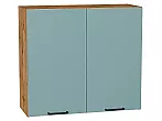 Шкаф верхний с 2-мя дверцами Флэт Grey-green In 2S/Дуб Вотан 716*800*318