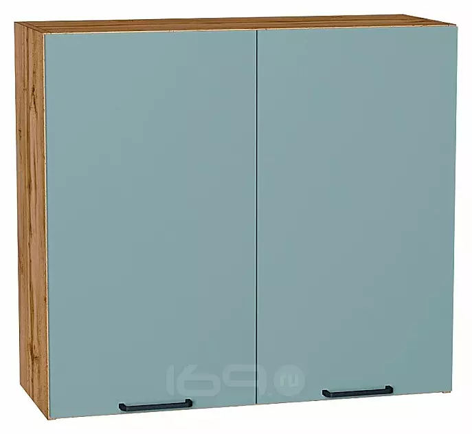 Шкаф верхний с 2-мя дверцами Флэт Grey-green In 2S/Дуб Вотан 716*800*318