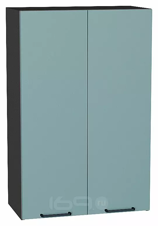 Шкаф верхний с 2-мя дверцами Флэт Grey-green In 2S/Graphite 920*600*318