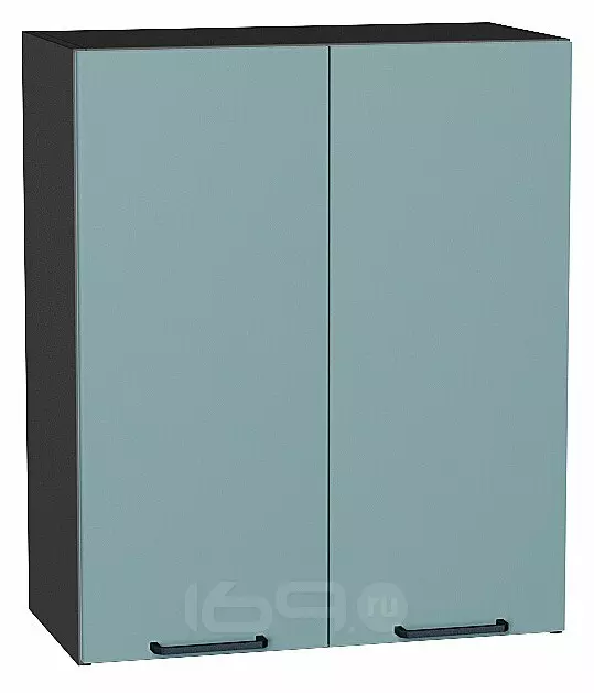 Шкаф верхний с 2-мя дверцами Флэт Grey-green In 2S/Graphite 716*600*318
