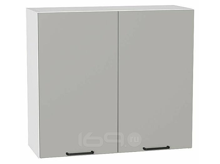 Шкаф верхний с 2-мя дверцами Флэт Light Grey In 2S/Белый 716*800*318