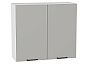 Шкаф верхний с 2-мя дверцами Флэт Light Grey In 2S/Белый 716*800*318