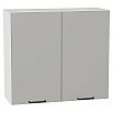 Шкаф верхний с 2-мя дверцами Флэт Light Grey In 2S/Белый 716*800*318