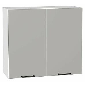 Шкаф верхний с 2-мя дверцами Флэт Light Grey In 2S/Белый 716*800*318