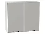 Шкаф верхний с 2-мя дверцами Флэт Light Grey In 2S/Белый 716*800*318