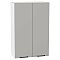 Шкаф верхний с 2-мя дверцами Флэт Light Grey In 2S/Белый 920*600*318