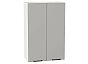 Шкаф верхний с 2-мя дверцами Флэт Light Grey In 2S/Белый 920*600*318