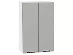 Шкаф верхний с 2-мя дверцами Флэт Light Grey In 2S/Белый 920*600*318