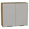 Шкаф верхний с 2-мя дверцами Флэт Light Grey In 2S/Дуб Вотан 716*800*318