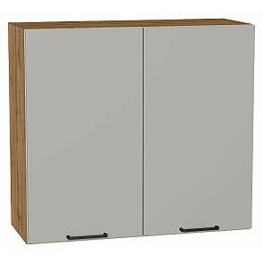 Шкаф верхний с 2-мя дверцами Флэт Light Grey In 2S/Дуб Вотан 716*800*318