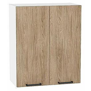 Шкаф верхний с 2-мя дверцами Флэт Natural Casella Oak 2S/Белый 716*600*318