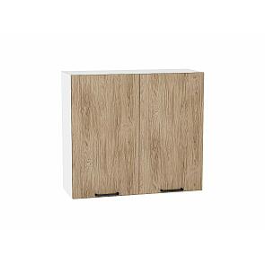 Шкаф верхний с 2-мя дверцами Флэт Natural Casella Oak 2S/Белый 716*800*318