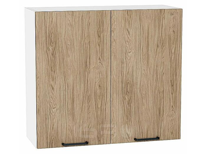 Шкаф верхний с 2-мя дверцами Флэт Natural Casella Oak 2S/Белый 716*800*318