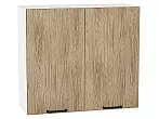 Шкаф верхний с 2-мя дверцами Флэт Natural Casella Oak 2S/Белый 716*800*318