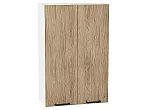 Шкаф верхний с 2-мя дверцами Флэт Natural Casella Oak 2S/Белый 920*600*318