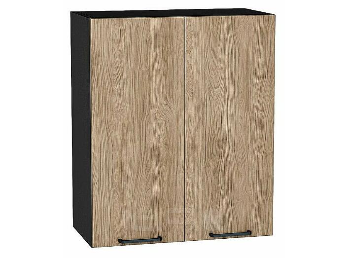 Шкаф верхний с 2-мя дверцами Флэт Natural Casella Oak 2S/Graphite 716*600*318