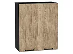 Шкаф верхний с 2-мя дверцами Флэт Natural Casella Oak 2S/Graphite 716*600*318