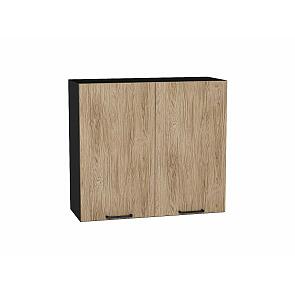 Шкаф верхний с 2-мя дверцами Флэт Natural Casella Oak 2S/Graphite 716*800*318
