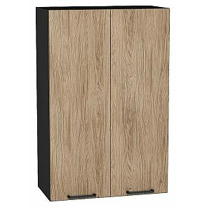 Шкаф верхний с 2-мя дверцами Флэт Natural Casella Oak 2S/Graphite 920*600*318