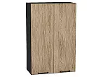 Шкаф верхний с 2-мя дверцами Флэт Natural Casella Oak 2S/Graphite 920*600*318