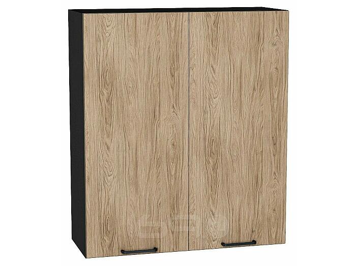 Шкаф верхний с 2-мя дверцами Флэт Natural Casella Oak 2S/Graphite 920*800*318
