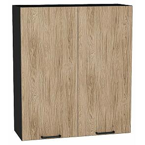 Шкаф верхний с 2-мя дверцами Флэт Natural Casella Oak 2S/Graphite 920*800*318