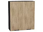 Шкаф верхний с 2-мя дверцами Флэт Natural Casella Oak 2S/Graphite 920*800*318