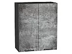 Шкаф верхний с 2-мя дверцами Флэт Temple Stone 2S/Graphite 716*600*318