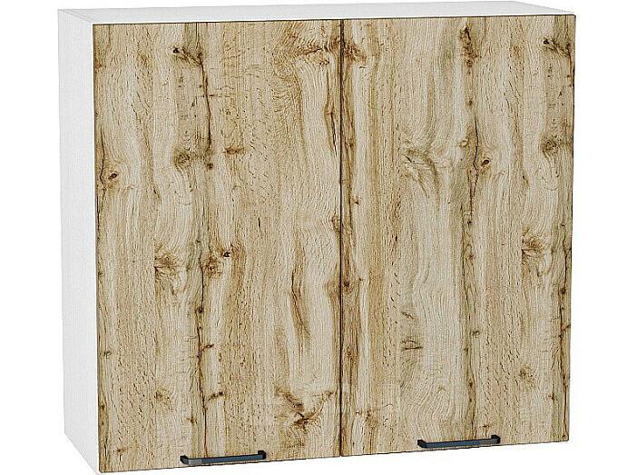 Шкаф верхний с 2-мя дверцами Флэт Wotan Oak 2S/Белый 716*800*318