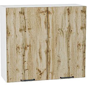 Шкаф верхний с 2-мя дверцами Флэт Wotan Oak 2S/Белый 716*800*318