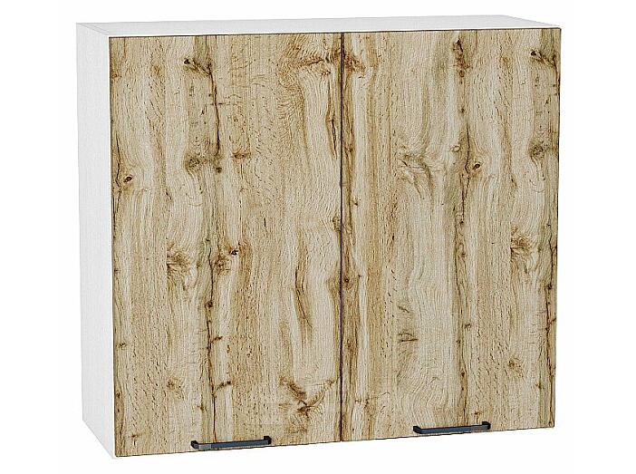 Шкаф верхний с 2-мя дверцами Флэт Wotan Oak 2S/Белый 716*800*318