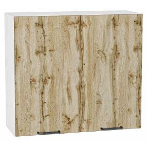 Шкаф верхний с 2-мя дверцами Флэт Wotan Oak 2S/Белый 716*800*318