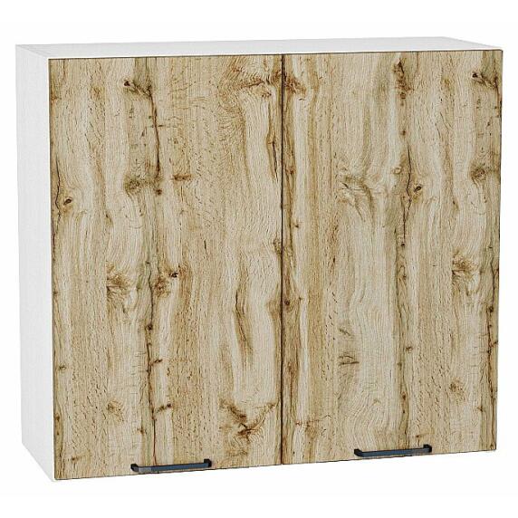 Шкаф верхний с 2-мя дверцами Флэт Wotan Oak 2S/Белый 716*800*318