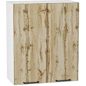 Шкаф верхний с 2-мя дверцами Флэт Wotan Oak 2S/Белый 716*600*318
