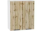 Шкаф верхний с 2-мя дверцами Флэт Wotan Oak 2S/Белый 716*600*318