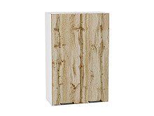 Шкаф верхний с 2-мя дверцами Флэт Wotan Oak 2S Белый | 60 см