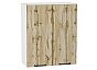 Шкаф верхний с 2-мя дверцами Флэт Wotan Oak 2S/Белый 716*600*318