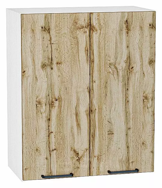 Шкаф верхний с 2-мя дверцами Флэт Wotan Oak 2S/Белый 716*600*318