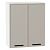 Шкаф верхний с 2-мя дверцами Фрейм Clay Silk/Белый 716*600*324